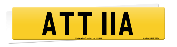 Registration number ATT 11A